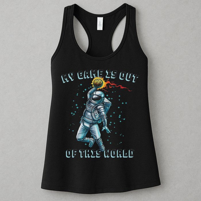 Astronaut Basketball Dunk Outer Space Game Out Of This World Womens Tank Top