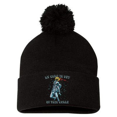 Astronaut Basketball Dunk Outer Space Game Out Of This World Pom Pom 12in Knit Beanie