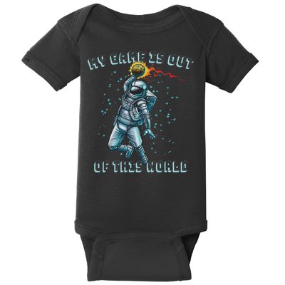 Astronaut Basketball Dunk Outer Space Game Out Of This World Baby Bodysuit
