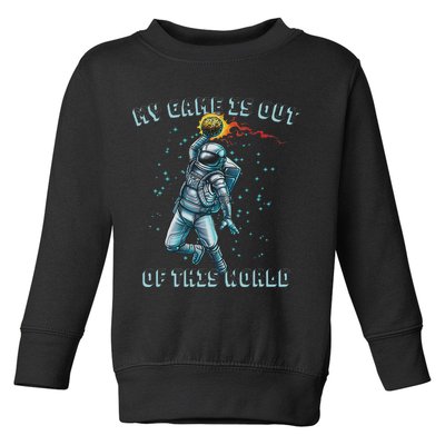 Astronaut Basketball Dunk Outer Space Game Out Of This World Toddler Sweatshirt