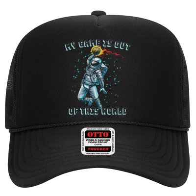 Astronaut Basketball Dunk Outer Space Game Out Of This World Trucker Hat