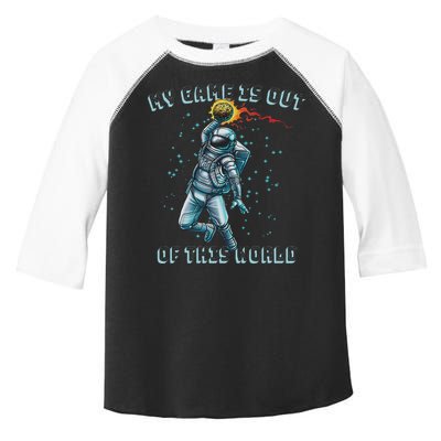 Astronaut Basketball Dunk Outer Space Game Out Of This World Toddler Fine Jersey T-Shirt