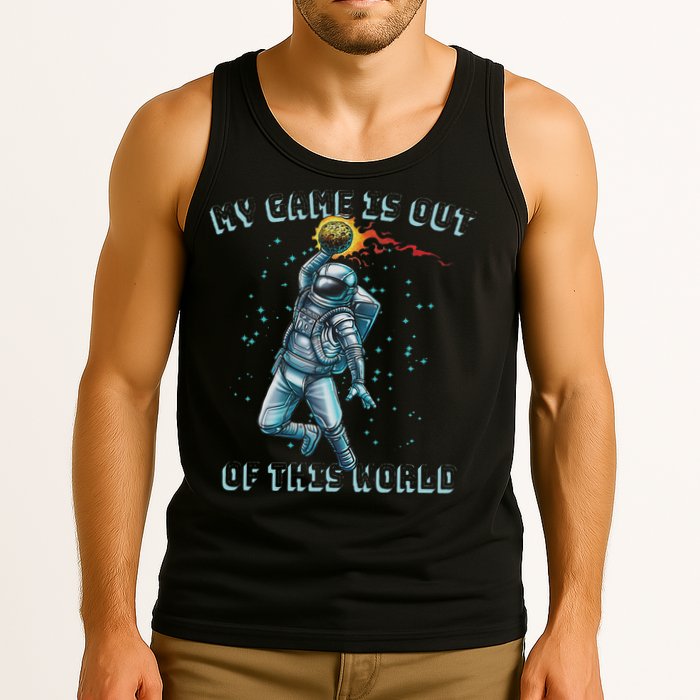 Astronaut Basketball Dunk Outer Space Game Out Of This World Tank Top