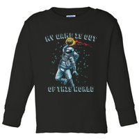 Astronaut Basketball Dunk Outer Space Game Out Of This World Toddler Long Sleeve Shirt