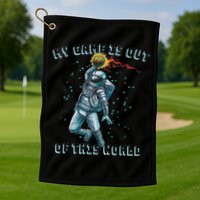 Astronaut Basketball Dunk Outer Space Game Out Of This World Golf Towel