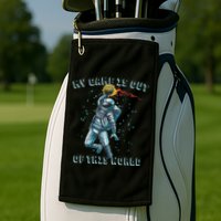 Astronaut Basketball Dunk Outer Space Game Out Of This World Golf Towel
