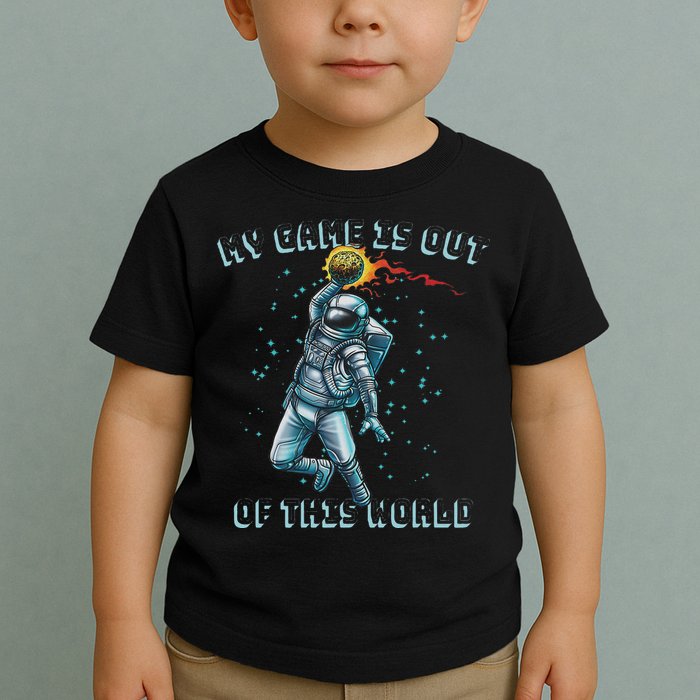 Astronaut Basketball Dunk Outer Space Game Out Of This World Toddler T-Shirt