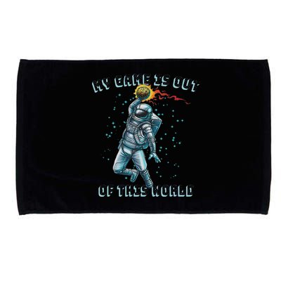 Astronaut Basketball Dunk Outer Space Game Out Of This World Microfiber Hand Towel