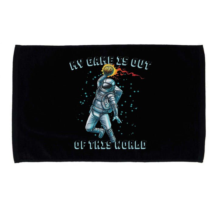 Astronaut Basketball Dunk Outer Space Game Out Of This World Microfiber Hand Towel