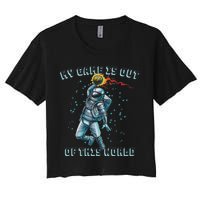 Astronaut Basketball Dunk Outer Space Game Out Of This World Crop Top