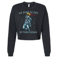 Astronaut Basketball Dunk Outer Space Game Out Of This World Cropped Pullover Crew