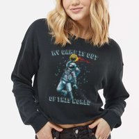 Astronaut Basketball Dunk Outer Space Game Out Of This World Cropped Pullover Crew