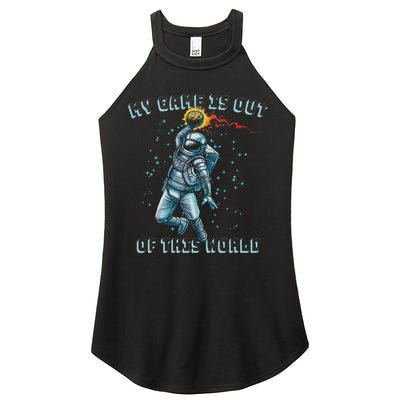 Astronaut Basketball Dunk Outer Space Game Out Of This World Women's Perfect Tri Rocker Tank