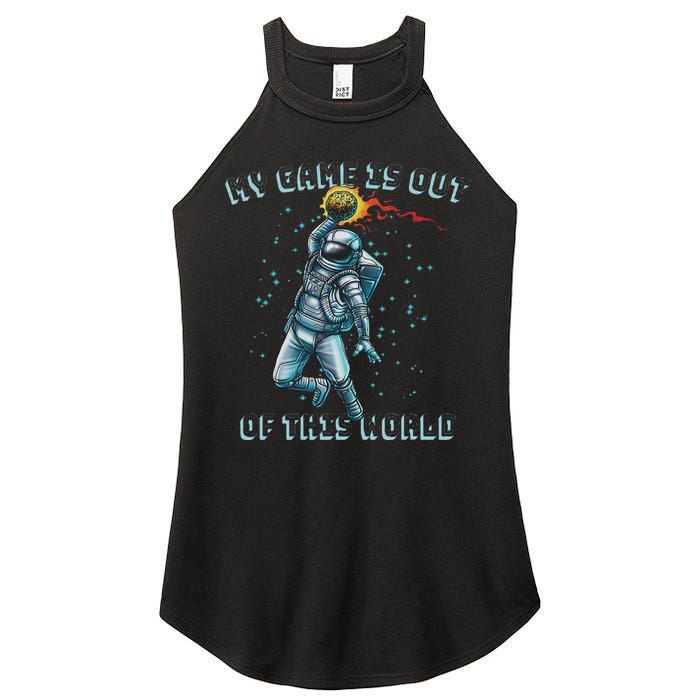 Astronaut Basketball Dunk Outer Space Game Out Of This World Women's Perfect Tri Rocker Tank