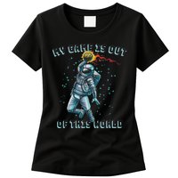 Astronaut Basketball Dunk Outer Space Game Out Of This World Womens T-Shirt