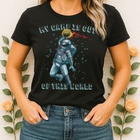 Astronaut Basketball Dunk Outer Space Game Out Of This World Womens T-Shirt
