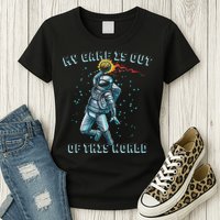 Astronaut Basketball Dunk Outer Space Game Out Of This World Womens T-Shirt