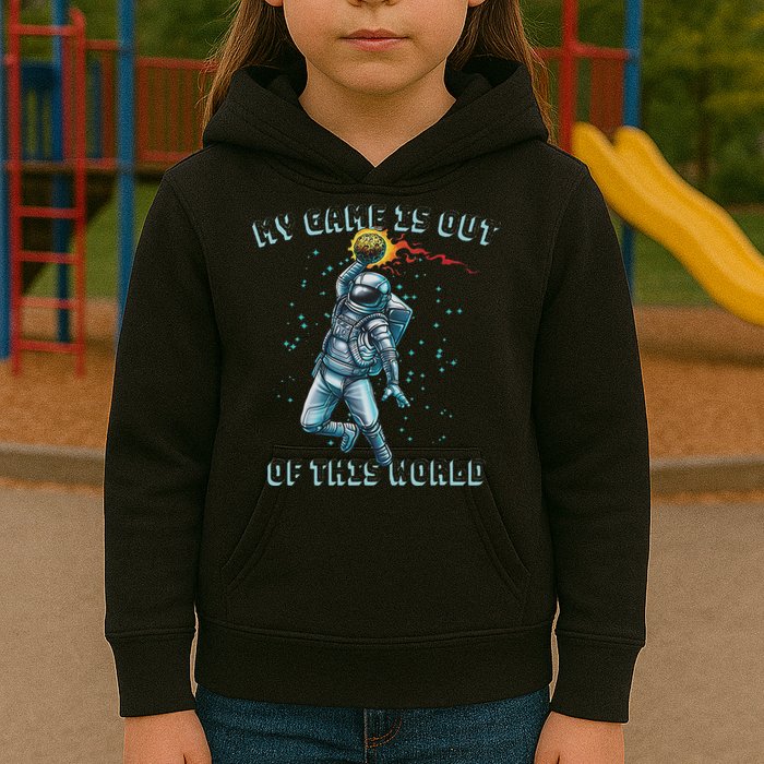 Astronaut Basketball Dunk Outer Space Game Out Of This World Kids Hoodie