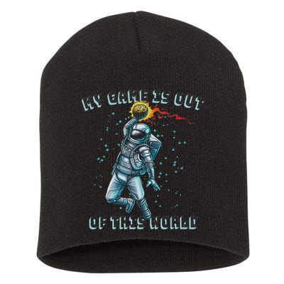 Astronaut Basketball Dunk Outer Space Game Out Of This World Short Acrylic Beanie