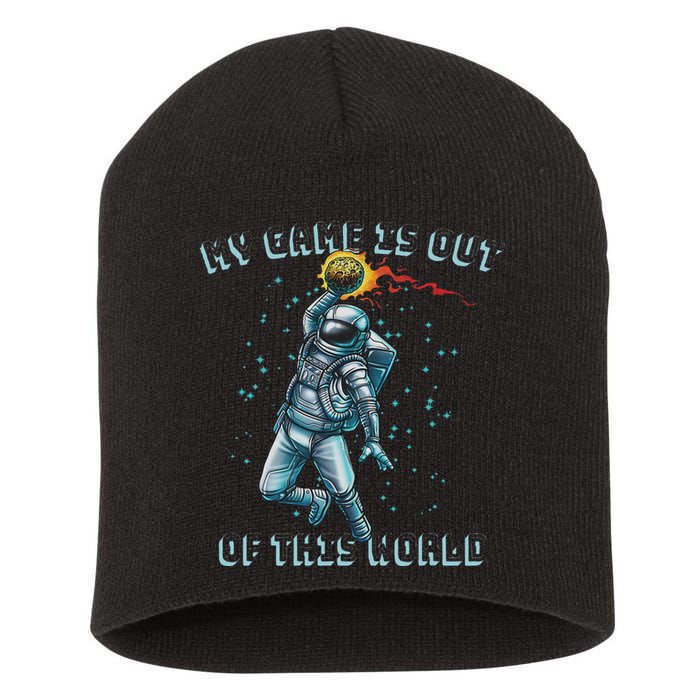 Astronaut Basketball Dunk Outer Space Game Out Of This World Short Acrylic Beanie