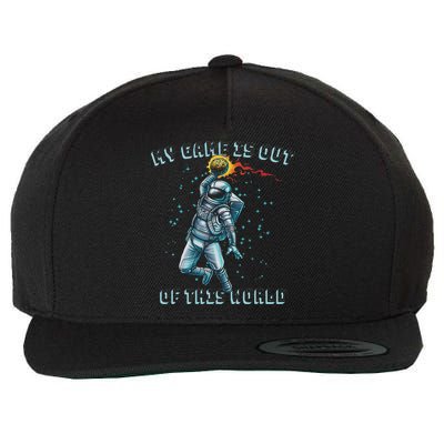 Astronaut Basketball Dunk Outer Space Game Out Of This World Wool Snapback Cap