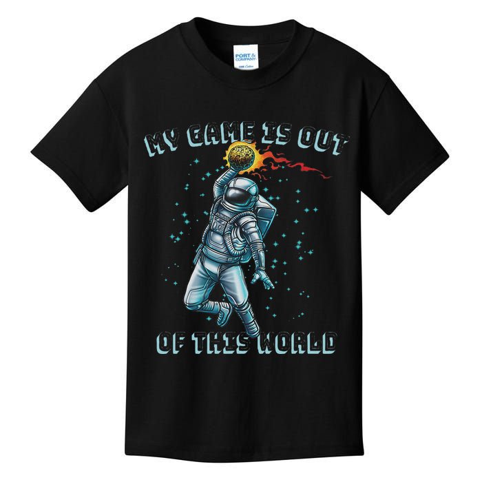 Astronaut Basketball Dunk Outer Space Game Out Of This World Kids T-Shirt