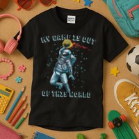 Astronaut Basketball Dunk Outer Space Game Out Of This World Kids T-Shirt