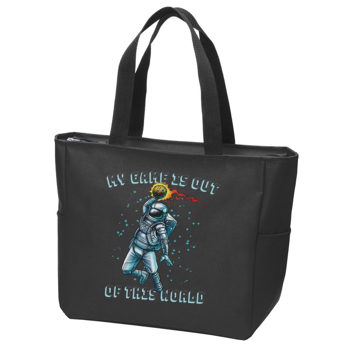 Astronaut Basketball Dunk Outer Space Game Out Of This World Zip Tote Bag