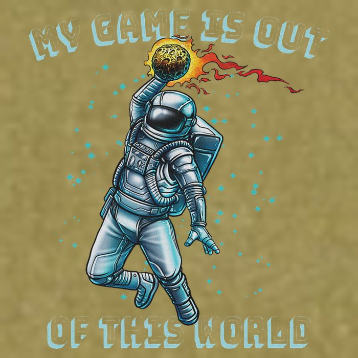 Astronaut Basketball Dunk Outer Space Game Out Of This World Garment-Dyed Women's Muscle Tee