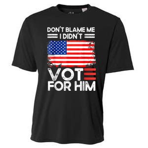 Anti Biden Don't Blame Me I Didn't Vote For Him USA Flag Cooling Performance Crew T-Shirt