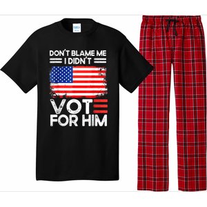 Anti Biden Don't Blame Me I Didn't Vote For Him USA Flag Pajama Set