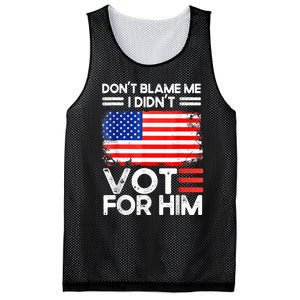 Anti Biden Don't Blame Me I Didn't Vote For Him USA Flag Mesh Reversible Basketball Jersey Tank