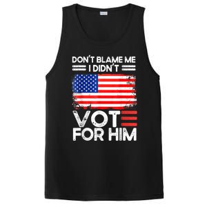 Anti Biden Don't Blame Me I Didn't Vote For Him USA Flag PosiCharge Competitor Tank