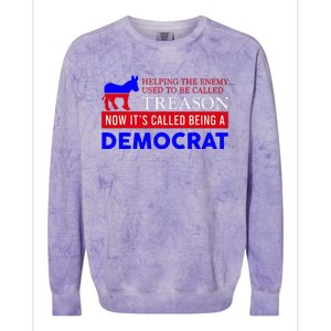 Anti Bi Den Helping The Enemy Used To Be Called Treason Colorblast Crewneck Sweatshirt