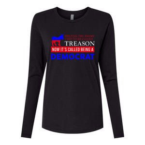 Anti Bi Den Helping The Enemy Used To Be Called Treason Womens Cotton Relaxed Long Sleeve T-Shirt