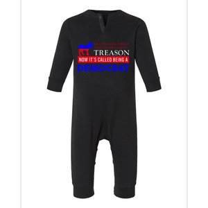 Anti Bi Den Helping The Enemy Used To Be Called Treason Infant Fleece One Piece