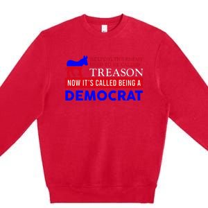 Anti Bi Den Helping The Enemy Used To Be Called Treason Premium Crewneck Sweatshirt