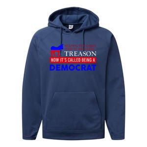 Anti Bi Den Helping The Enemy Used To Be Called Treason Performance Fleece Hoodie