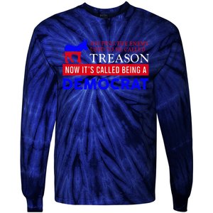 Anti Bi Den Helping The Enemy Used To Be Called Treason Tie-Dye Long Sleeve Shirt