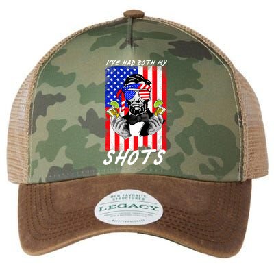 Abe Lincoln 4th of July I've Had Both My Shots Funny Legacy Tie Dye Trucker Hat