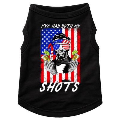 Abe Lincoln 4th of July I've Had Both My Shots Funny Doggie Tank