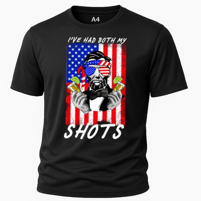 Abe Lincoln 4th of July I've Had Both My Shots Funny Performance Shirt