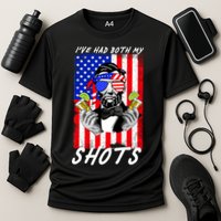 Abe Lincoln 4th of July I've Had Both My Shots Funny Performance Shirt