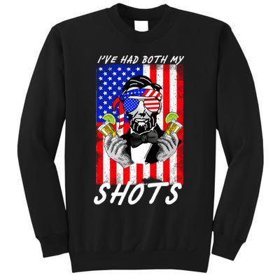 Abe Lincoln 4th of July I've Had Both My Shots Funny Sweatshirt