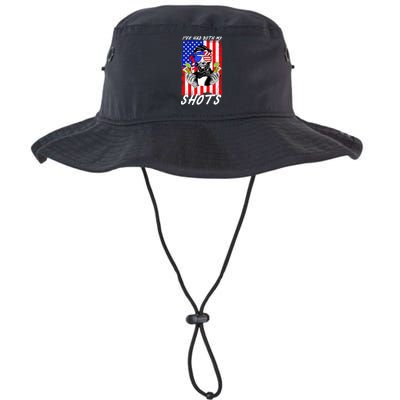 Abe Lincoln 4th of July I've Had Both My Shots Funny Bucket Hat