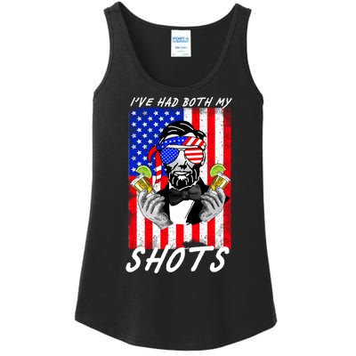 Abe Lincoln 4th of July I've Had Both My Shots Funny Ladies Essential Tank