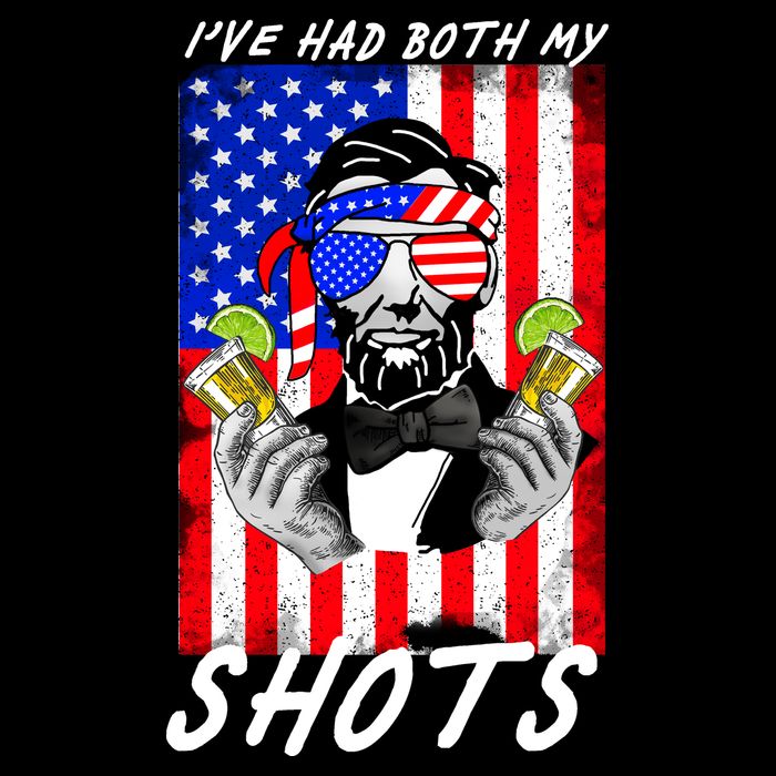 Abe Lincoln 4th of July I've Had Both My Shots Funny Flatbill Hat