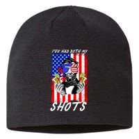 Abe Lincoln 4th of July I've Had Both My Shots Funny Sustainable Beanie