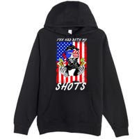 Abe Lincoln 4th of July I've Had Both My Shots Funny Premium Pullover Hoodie