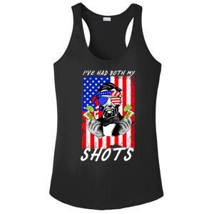 Abe Lincoln 4th of July I've Had Both My Shots Funny Ladies PosiCharge Competitor Racerback Tank